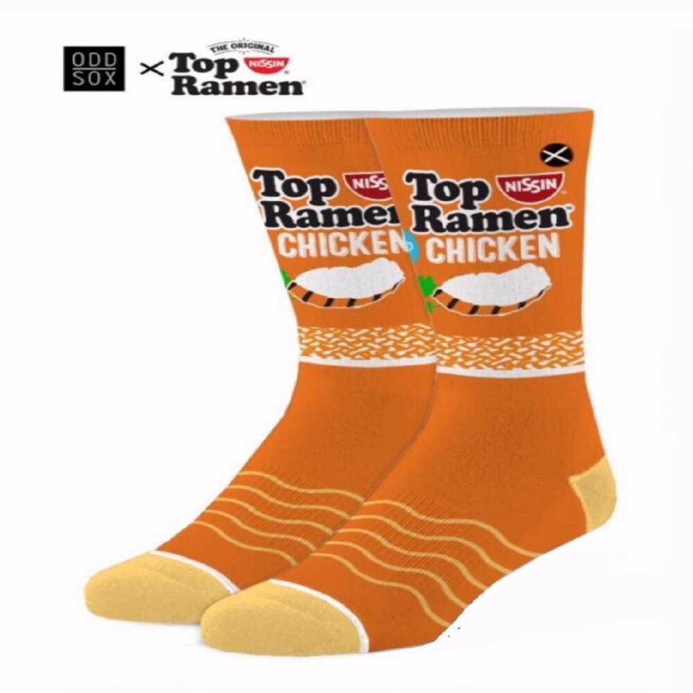 Top Ramen Chicken Soup Athletic Crew Socks NEW Fast Ship